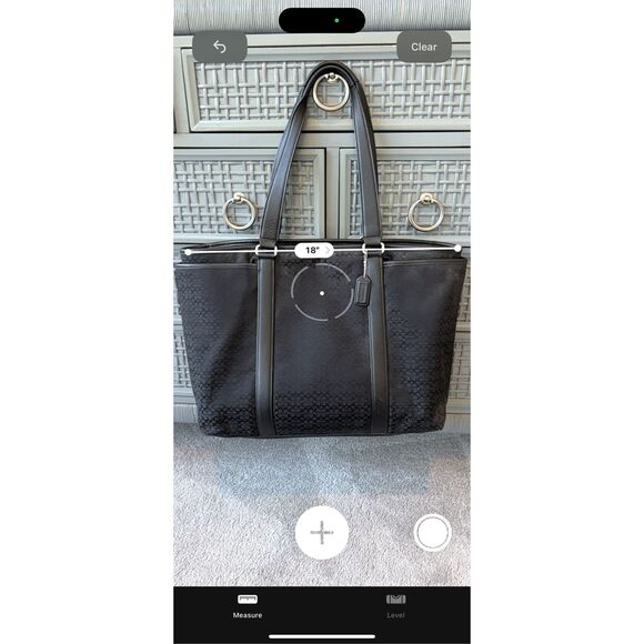 Coach F77014 Hampton Signature Canvas/Leather XL Weekend Travel Tote Bag Black, - Picture 11 of 11